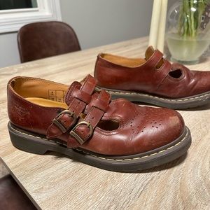 Dr. Martens Mary Jane loafers - Perforated Toe shoes with buckles size 10 women